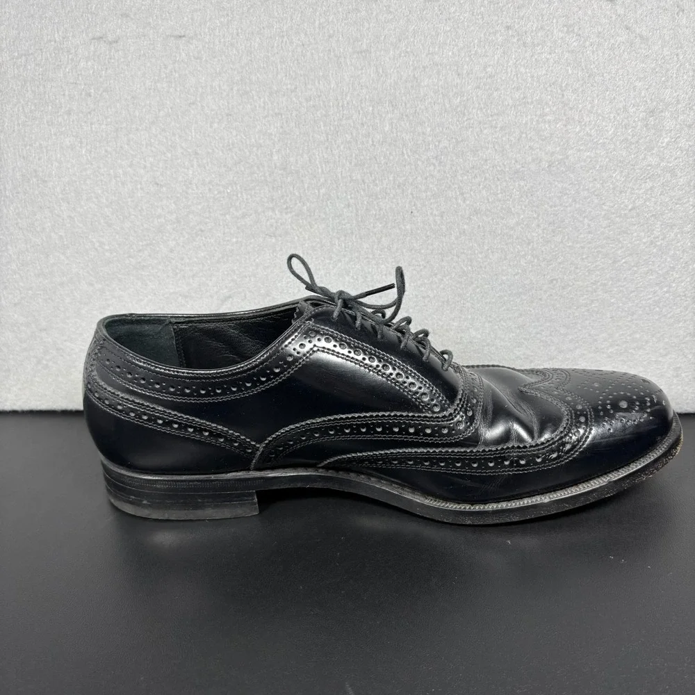 Florsheim Lexington Men's Wingtip Oxfords Black Leather Brogue Dress Shoes 8.5 D